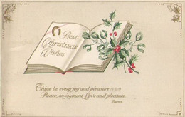 Carte De NOËL Ancienne / Best Christmas Wishes / John Winson/ Germany/ 1914          CVE182 - Andere & Zonder Classificatie
