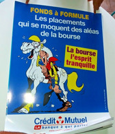 RARE Affiche Poster Lucky Luke 60X80cm Crédit Mutuel Pub  2006 Jolly Jumper TBE - Lucky Luke