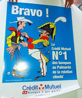 Affiche Poster Lucky Luke 60 X 80 Cm Crédit Mutuel N° 1 Pub 2007 Comcis TTBE - Lucky Luke