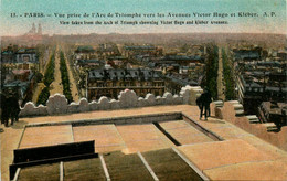 Paris * 8ème * Vue Prise De L'arc De Triomphe Vers Les Avenues Victor Hugo Et Kléber - Arc De Triomphe