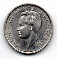 Monaco  -  100 Francs 1956  -- état  SUP - 1949-1956 Old Francs
