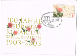 L-ALL-302 - ALLEMAGNE Entier Postal Enveloppe 100 Ans Europa Rosarium Sangerhausen - Private Covers - Used