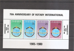 Rotary ( BF 1 XXX -MNH - Du Zimbabwe ) - Rotary, Lions Club