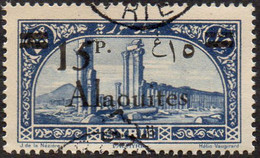 Alaouites Obl. N° 46 - Site Ou Monument - Palmyre Surcharge 15p Sur 25p Bleu - Gebruikt