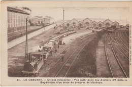 LE CREUSOT - Usines Scheider . Vue Intériure Des Ateliers D'Artillerie  Expédition De Plaques De Blindage - Le Creusot