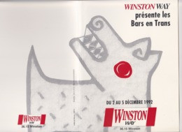 Pochette Publicite  Tabac WINSTON Pour RENNES 35 France Manifestation BARS En TRANS - Décembre 1992 - Articoli Pubblicitari