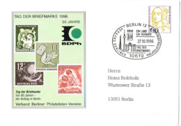 L-ALL-316 - ALLEMAGNE Entier Postal Enveloppe Journée Du Timbre 1996 Berlin - Enveloppes Privées - Oblitérées