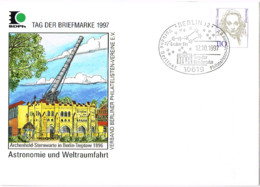 L-ALL-318 - ALLEMAGNE Entier Postal Enveloppe Journée Du Timbre 1997 Berlin Thème Cosmos - Enveloppes Privées - Oblitérées