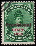 1893. HAWAII. Provisional GOVT. 1893 On 1 C. (Michel 39) - JF510877 - Hawai