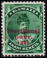 1893. HAWAII. Provisional GOVT. 1893 On 1 C. (Michel 39) - JF510878 - Hawaii