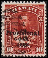 1893. HAWAII. Provisional GOVT. 1893 On 10 C. (Michel 49) - JF510886 - Hawaii