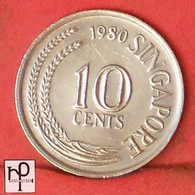 SINGAPORE 10 CENTS 1980 -    KM# 3 - (Nº46020) - Singapour