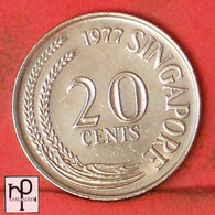 SINGAPORE 20 CENTS 1977 -    KM# 4 - (Nº46022) - Singapour