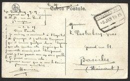 Cachet Ferroviaire De Fortune De BASECLES N°21 Utilisé Comme Oblitérateur Sur Carte Vue (lot 715) - Altre Lettere