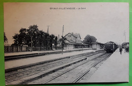 EPINAY VILLETANEUSE , Seine St Saint  Denis , La Gare, Train Locomotive,  1927, TB - Villetaneuse