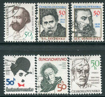 CZECHOSLOVAKIA 1989 Personalities Used.   Michel 2988-93 - Used Stamps