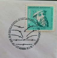Portugal Cachet Commémoratif Fin Guerre 1934-45 Expo Philatelique Lycée Almada 1995 Stamp Expo Event Pmk WWII End - Flammes & Oblitérations