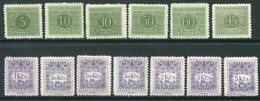 CZECHOSLOVAKIA 1954 Postage Due Set Of 13 MNH / **.   Michel Porto 79-91A - Timbres-taxe