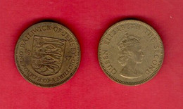JERSEY, 1957,0,25 Shilling, Nickel Brass,  KM22, C869 - Jersey