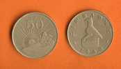 ZIMBABWE 1980-1995 KM-5 50 Cents Normally Used Coin,C928 - Zimbabwe