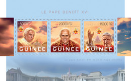 Guinea 2013 MNH - POPE BENEDICT XVI. Yvert&Tellier Code: 6841-6843  |  Michel Code: 9942-9944 - Guinee (1958-...)