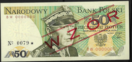 JUNE  1979.POLISH  NATIONAL STATE BANK 50 Zl. WZOR / SPECIMEN .mint  Condition - Pologne