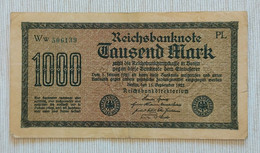 Germany 1922 - 1000 Mark Reichsbanknote - No PL Ww 506139 - P# 76g - VVF - 1000 Mark