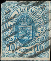 Luxembourg, Luxemburg 1859  Armoire 10c. Cachet Barres Michel:6 - 1859-1880 Wappen & Heraldik
