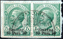 ITALIA, ITALY, SMIRNE, TURCHIA – UFFICIO POSTALE, 1909, 10 Pa., FRANCOBOLLO USATO Mi:IT-LV 20V, Scott:IT-SM 1 - Autres & Non Classés