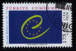 Turkey 1999 Mi 3178 O, Council Of Europe, 50th Anniversary - Usati