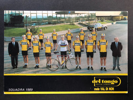 Del Tongo - 1989 - Team -  Carte / Card - Cyclist - Cyclisme - Ciclismo - Wielrennen - Wielrennen