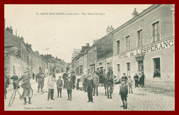 NORT SUR ERDRE - Rue Saint Georges - Hôtel De L'Espérance - Calèche - Attelage - Animée - Photo CESBRON - 1912 - St - Nort Sur Erdre