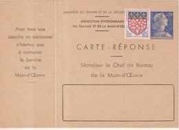 FRANCE : ENTIER POSTAL . 0.20 . TYPE MULLER . CPS . " MAIN D'OEUVRE " . 1960 . TB . - Reply Coupons