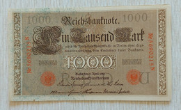 Germany 1910 - 1000 Mark Reichsbanknote - No 5690215N - P# 44b - UNC - 1000 Mark