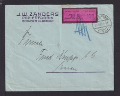 1923, 20.10. - Gebührenzettel Von Bergisch Gladbach Mit 10 Million - Ab Berg.Gladbach Nach Essen - Briefe U. Dokumente