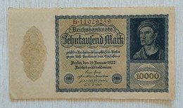 Germany 1922 - 10 000 Mark Reichsbanknote - No B.11029259 - P# 72 - VVF - 10.000 Mark