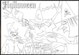 3 Eire Ireland Postal Stationery Entier 1987 Halloween Bat Halfmoon Star Cephalic Brew  Witch Fire-b - Entiers Postaux