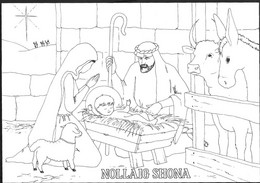 7 Eire Ireland Postal Stationery Entier 1987  Christmas Sheep Cow Donkey Camel Jesus Child - Entiers Postaux
