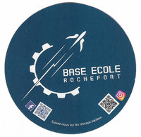 541 - AUTOCOLLANT - ARMÉE DE L'AIR - BASE ECOLE DE ROCHEFORT (Couleur BLEU MARINE) - Stickers