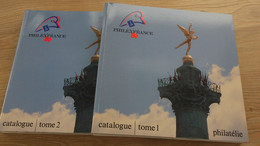PHILEXFRANCE 89  2 VOLUMES  TOMES 1& 2 CATALOGUE EXPOSITION MONDIALE DE PHILATELIE Du 7 Au 17 JUILLET 1989 - Documentos Del Correo