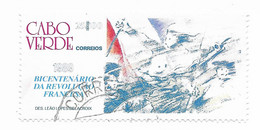 TIMBRES - STAMPS - FRANCOBOLLI - CAP VERT / CAPE VERDE - 1989 - BI-CENTENAIRE RÉVOLUTION FRANÇAISE - TIMBRE OBLITÉRÉ - Franz. Revolution