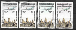 Cambodge   Poste Aérienne N ° 32 à 35 Oblitérés  B/ TB Voir Scans   - Cambodja