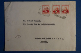 AG11  ESPANA  BELLE  LETTRE CENSUREE GUERRE CIVILE 1938 BARCELONA  POUR NOGENT S SEINE+ AFFRANCH. INTERESSANT - Republikeinse Censuur