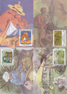 Polynésie Française 1995 Artistes Peintres En Polynésie 494-497 - Maximumkarten