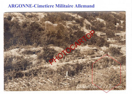 ARGONNE-Cimetiere-CARTE PHOTO Allemande-GUERRE 14-18-1WK-Militaria-Feldpost - Cimetières Militaires