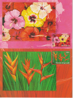 Polynésie Française 2007 Fleurs 821-822 - Cartoline Maximum