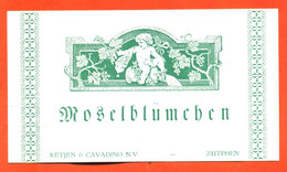 étiquette Ancienne De Vin De La Moselle Luxembourgeoisemoselblumchen - 75 Cl - Angelot - Vin De Pays D'Oc