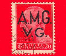 ITALIA - Trieste - Venezia Giulia - AMG VG - Usato - 1945 - Serie Imperiale - Effigie Di Giulio Cesare, Senza Fasci - 20 - Gebraucht