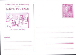 Luxembourg, Luxemburg 1982 Carte Postale Grand-Duc Jean 6Fr. Sport-Loisir-Santé Neuf MNH** - Entiers Postaux