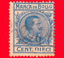 ITALIA - Usato - 1920-1930 - Marca Da Bollo - Fiscali - Cent. 10 - Fiscaux